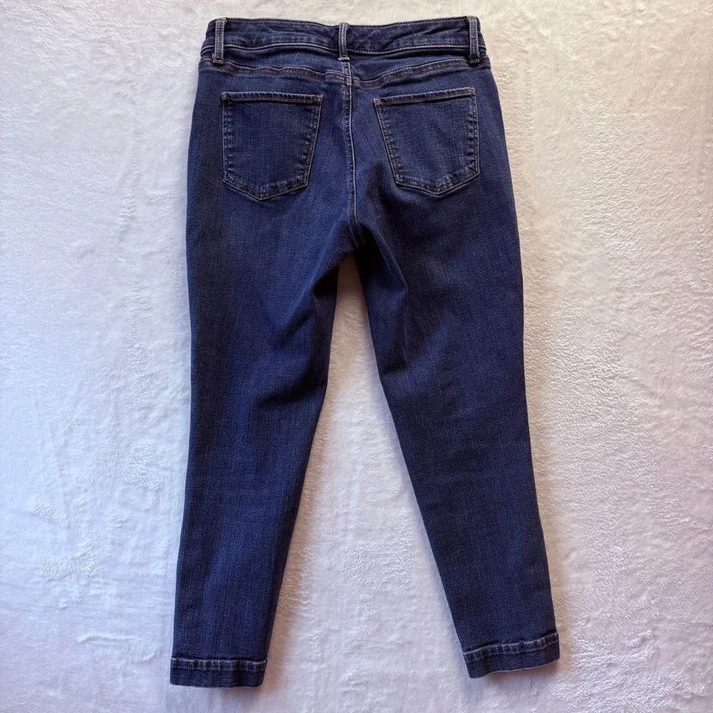 Talbots Jeans Women‎ Sz 4 Petite Flawless Five Pocket Denim Button Cuff